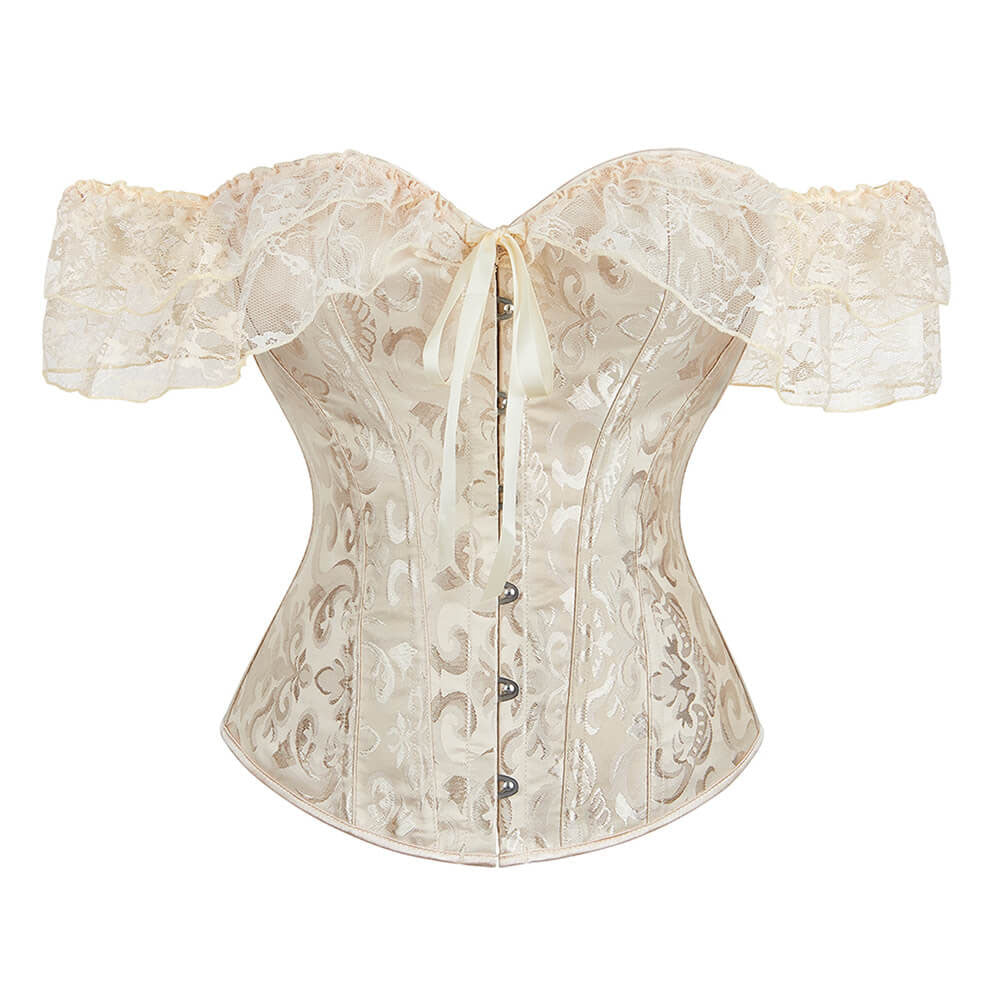 Fairy Prom Dress Overbsut Corset Top, Renaissance Prom Dress Corset