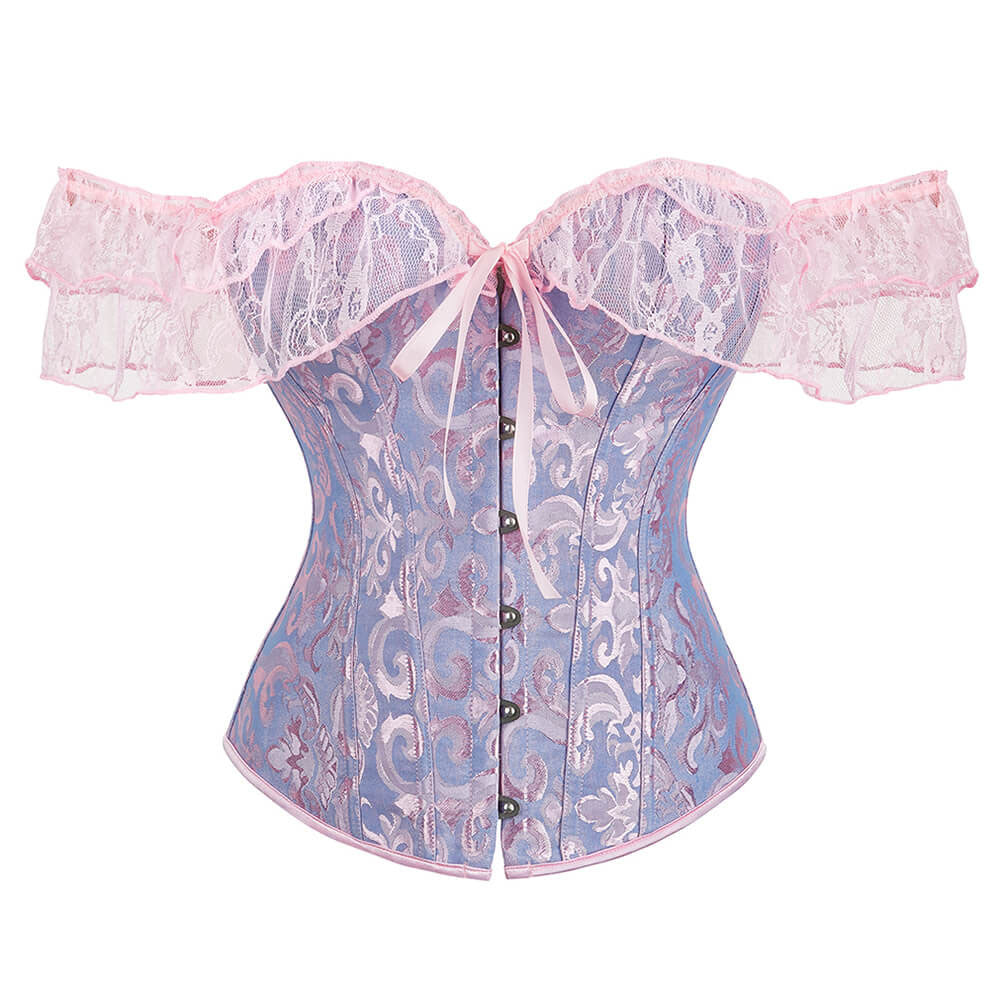 Fairy Prom Dress Overbsut Corset Top, Renaissance Prom Dress Corset