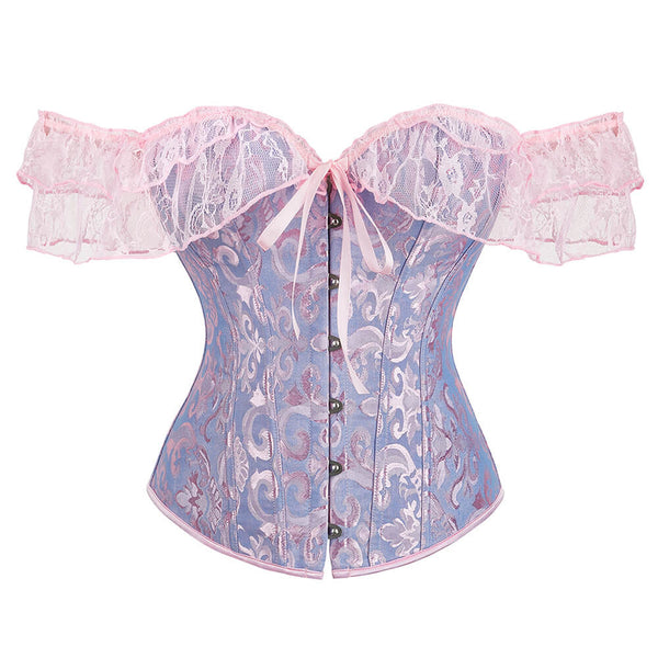 Fairy Prom Dress Overbsut Corset Top, Renaissance Prom Dress Corset