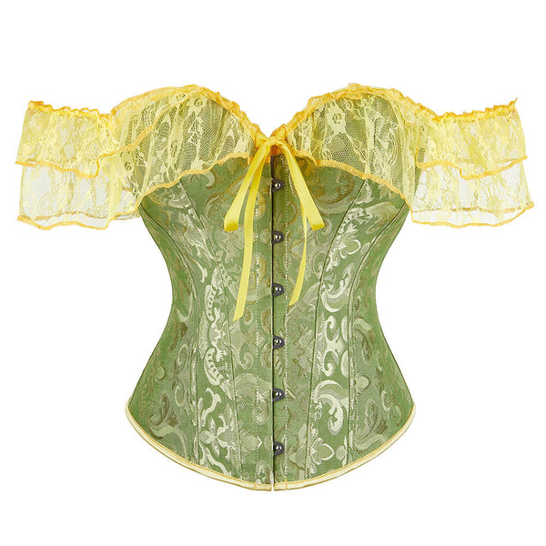 Fairy Prom Dress Overbsut Corset Top, Renaissance Prom Dress Corset