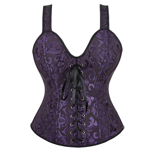 Medieval Renaissance Lace up Corset, Overbust Gothic Plus Size Corset,