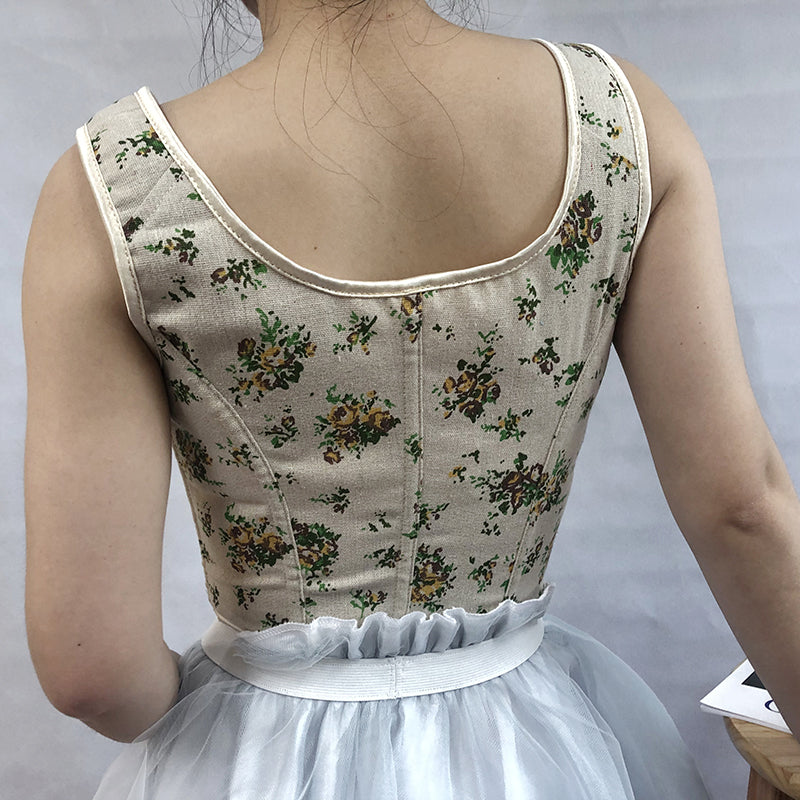 Fairy Medieval Milkmaid Corset, Renaissance Prom Dress Corset