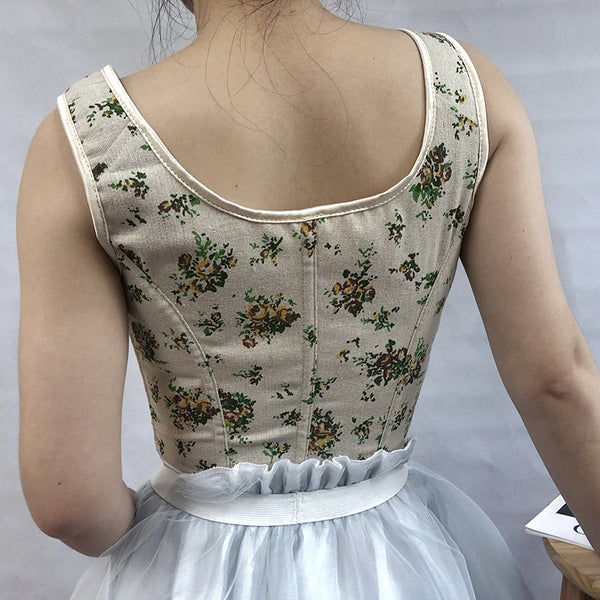 Fairy Medieval Milkmaid Corset, Renaissance Prom Dress Corset