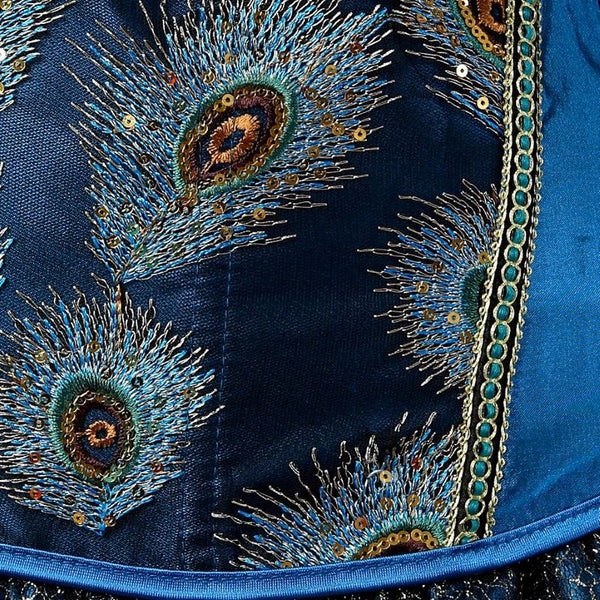 Fantasy Gothic Peacock Corset Dress