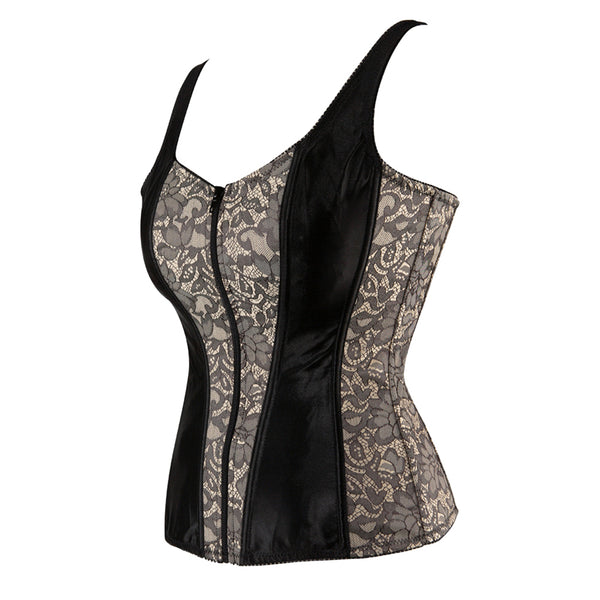 Floral Renaissance Overbust Corset, Victorian Vintage Lace Up Corset,