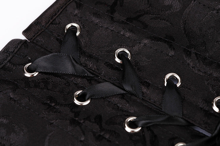 Floral Renaissance Underbust Corset, Steampunk Goth Pirate Corset,