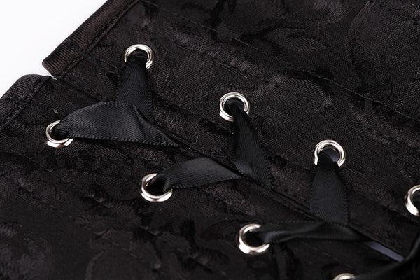 Floral Renaissance Underbust Corset, Steampunk Goth Pirate Corset,