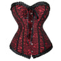 Floral Vintage Overbust Corset, Renaissance Goth Lace up Corset,
