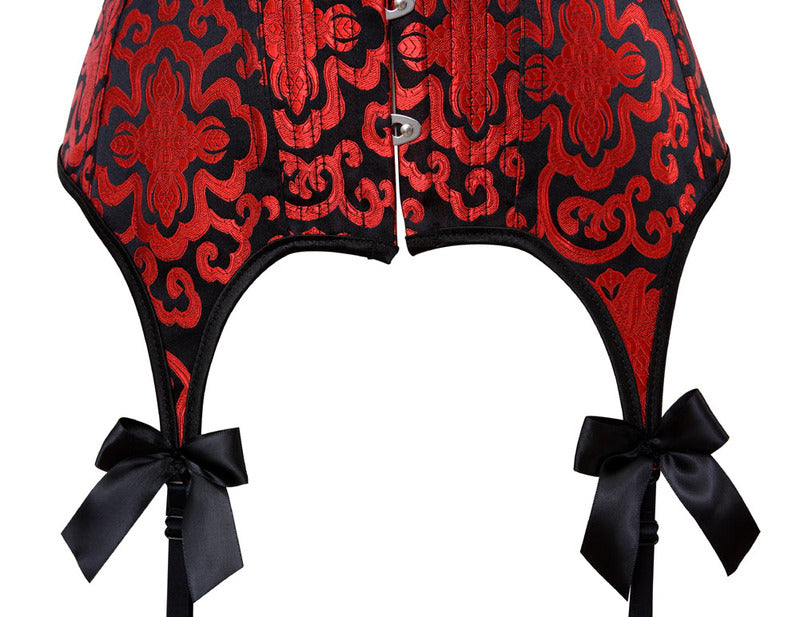Renaissance Overbust Gothic Corset, Medieval Lace up Victorian Corset,