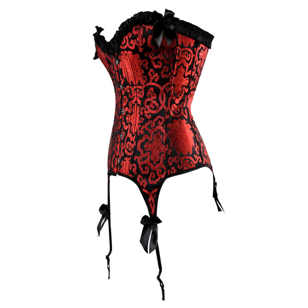 Renaissance Overbust Gothic Corset, Medieval Lace up Victorian Corset,