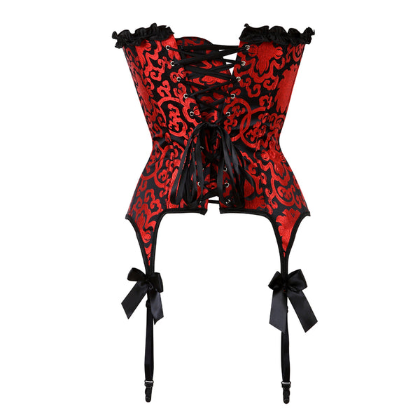 Renaissance Overbust Gothic Corset, Medieval Lace up Victorian Corset,
