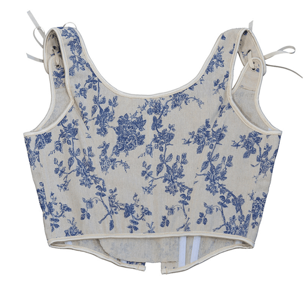 Floral Renaissance Milkmaid Corset, Fairy Bustier Corset Top, Vintage Prom Dress Corset