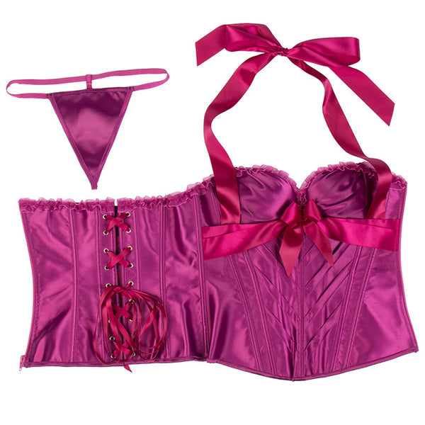 Unique Overbust Bow Tie Corset, Comfort Colours Renaissance Corset,