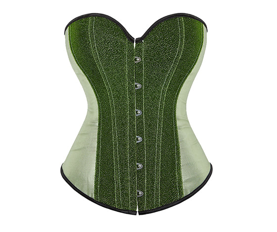 Unique Overbust Fairy Corset, Victorian Vintage Lace up Corset, Renaissance Bustier Shinny Corset