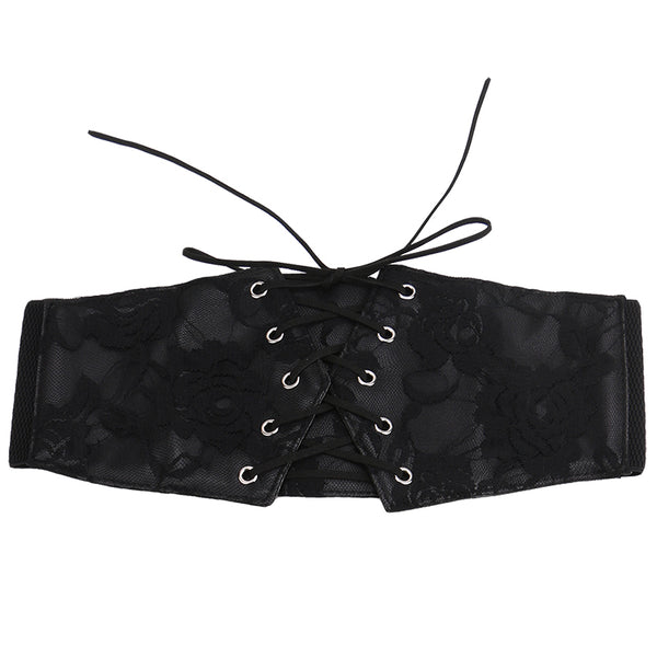Midnight Embrace Gothic Underbust Black Corset Belt