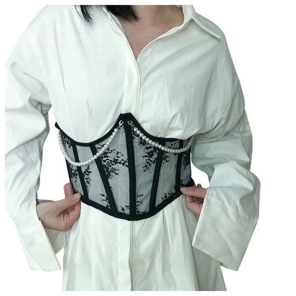 Blooming Contour Unique Underbust Mesh Corset