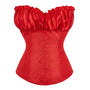 Victorian Renaissance Overbust Corset – Floral Vintage Lace-Up Corset, Elegant Ren Faire Women's Corset
