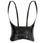 Steampunk Gothic PU Leather Corset, Renaissance Underbust Waist Corset,