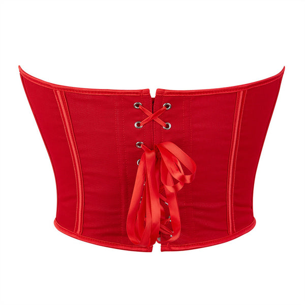 Bustier Y2k Corset Top, Lace Up Crop Top