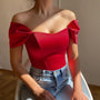 Elegant Vintage Off Shoulder Corset, Backless Crop Top Party Clothing