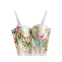 Petal Fairy Overbust Floral Corset Top - Bustier Push up Bra