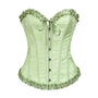 Milkmaid Overbust Lace up Corset, Fairy Floral Ruffles Corset ,