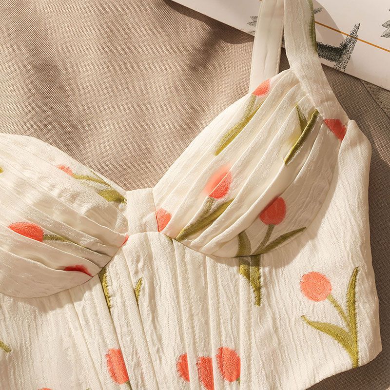 Fairy Floral Renaissance Corset Victorian, Milkmaid Bustier Crop Corset Top