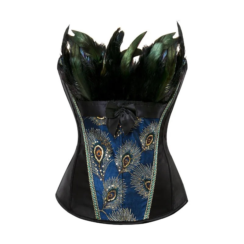 Fantasy Gothic Peacock Corset Dress
