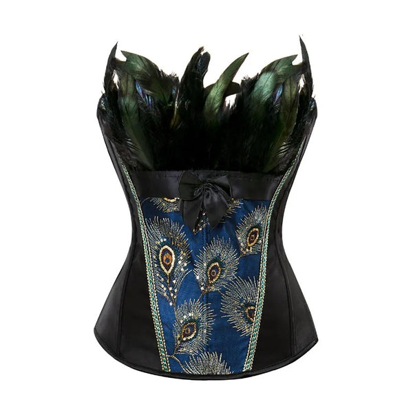 Fantasy Gothic Peacock Corset Dress