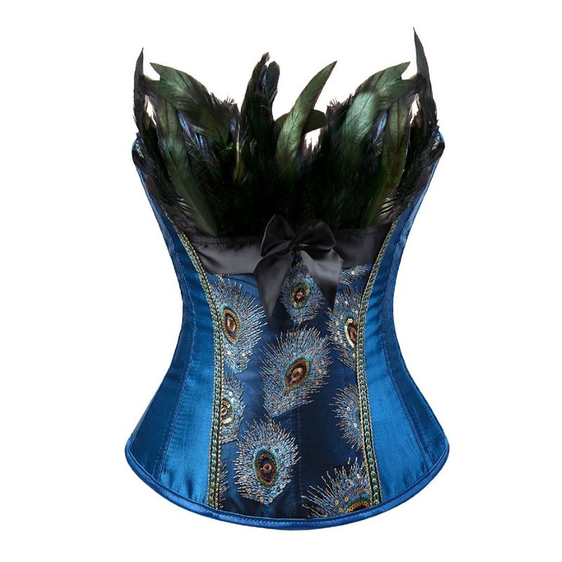 Fantasy Gothic Peacock Corset Dress