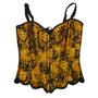 Renaissance Fair Overbust Corset, Floral Vintage Lace up Corset