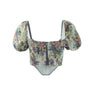 Floral Milkmaid Overbust Corset, Ren Faire Bustier Y2k Top
