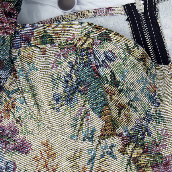 Floral Milkmaid Overbust Corset, Ren Faire Bustier Y2k Top