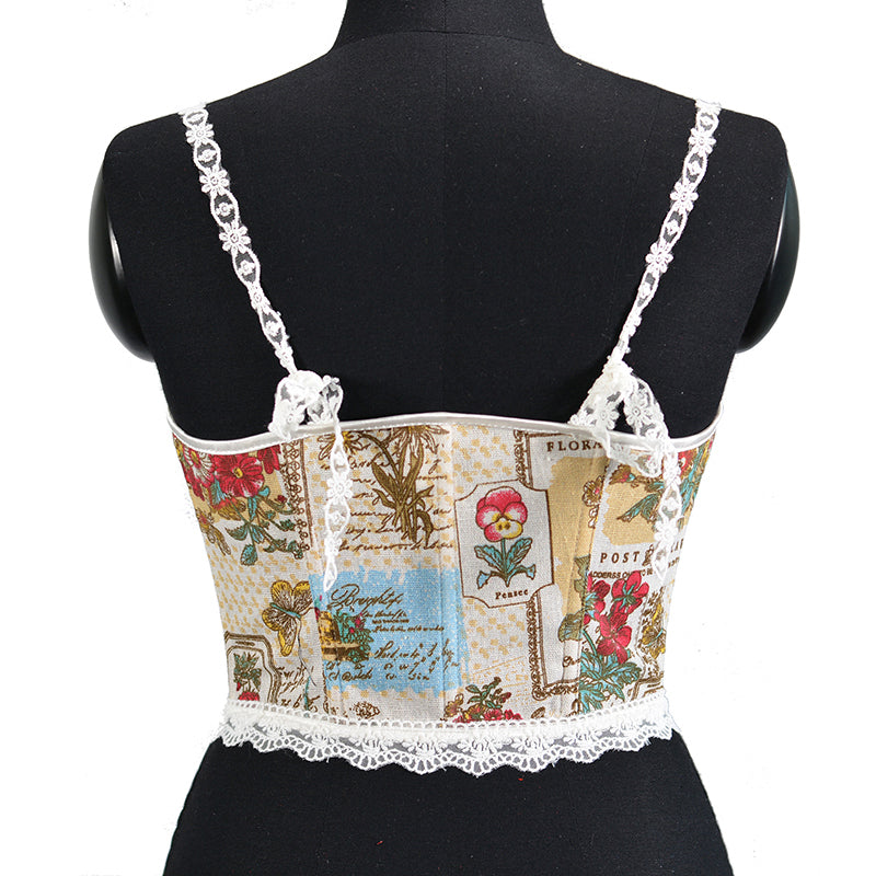 Floral Tapestry Overbust Corset Top