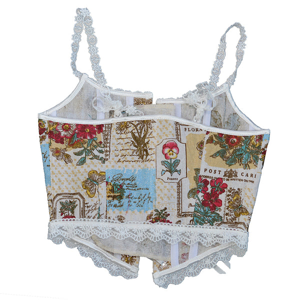 Floral Tapestry Overbust Corset Top