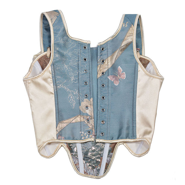Vintage Overbust Lace-Up Corset – Y2K Bustier Crop Corset Top, Unique Retro Tapestry Corset