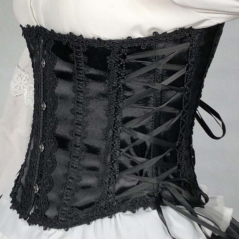 Floral Renaissance Lace Corset, Renaissance Goth Pirate Corset,