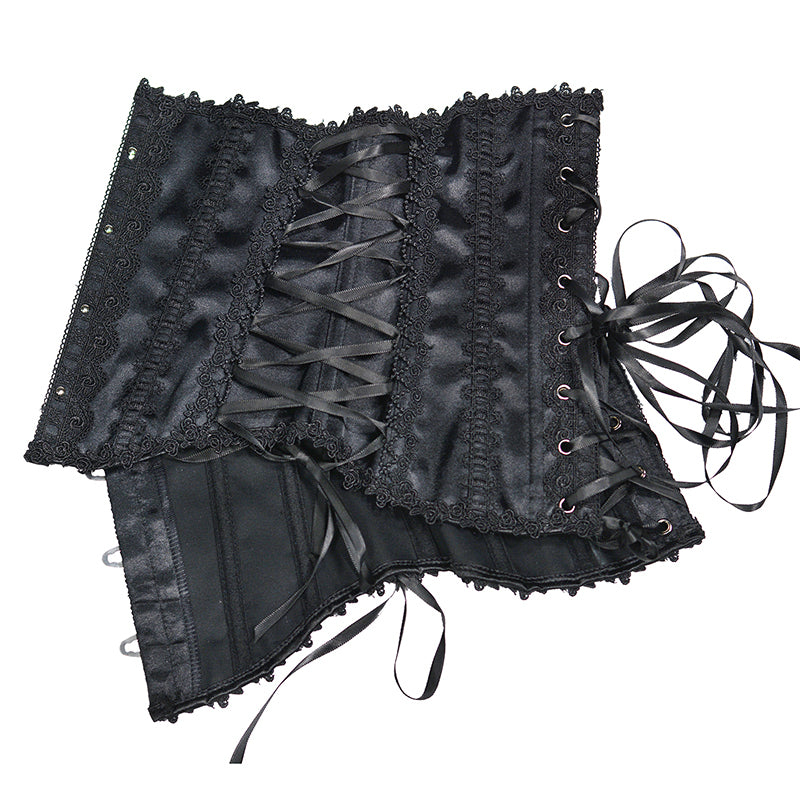 Floral Renaissance Lace Corset, Renaissance Goth Pirate Corset,