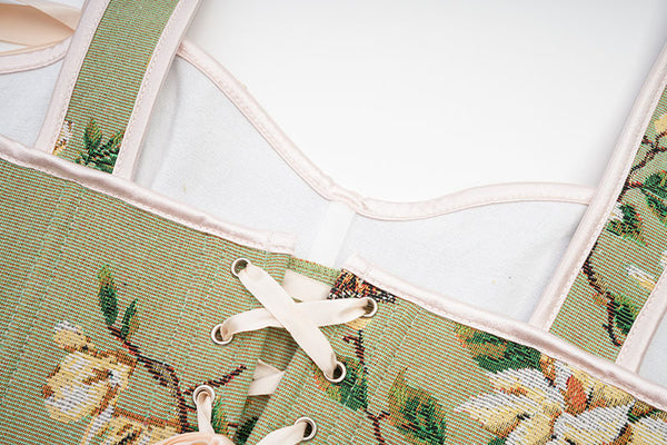 Floral Renaissance Lace up Corset, Fairy Bustier Corset Top,