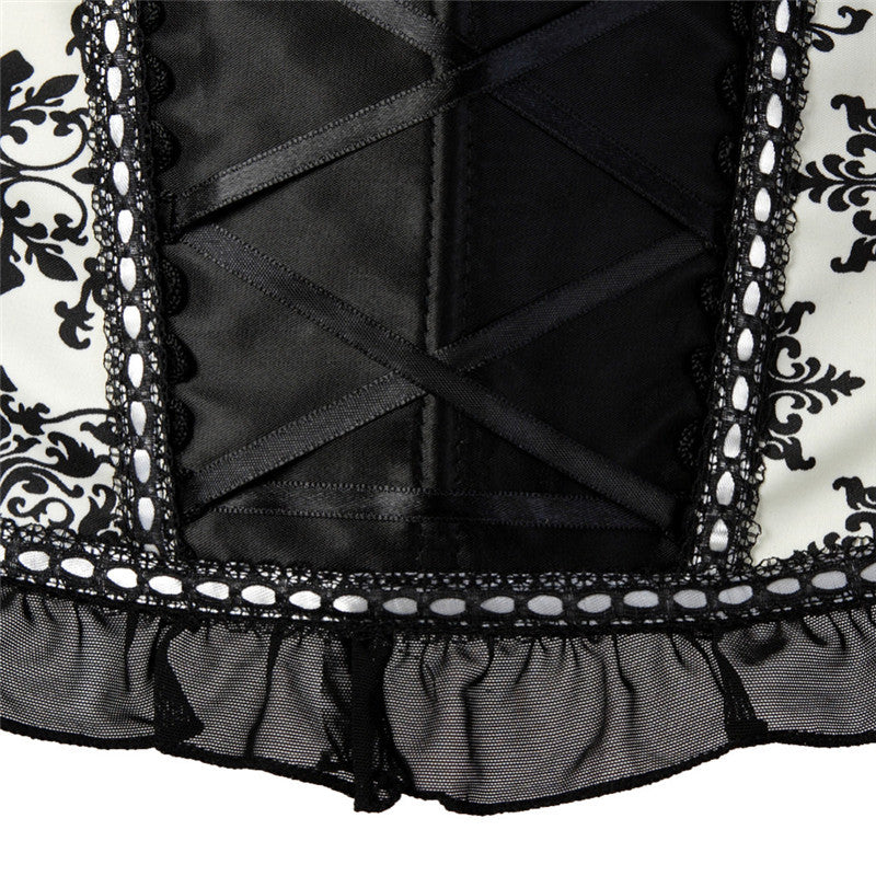 Floral Renaissance Medieval Corset, Victorian Vinatge Goth Corset