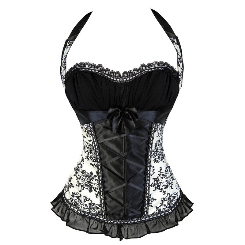 Floral Renaissance Medieval Corset, Victorian Vinatge Goth Corset