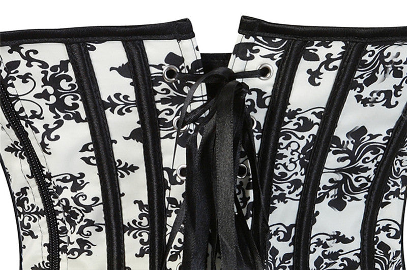 Floral Renaissance Medieval Corset, Victorian Vinatge Goth Corset
