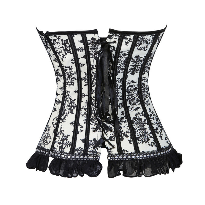 Floral Renaissance Medieval Corset, Victorian Vinatge Goth Corset