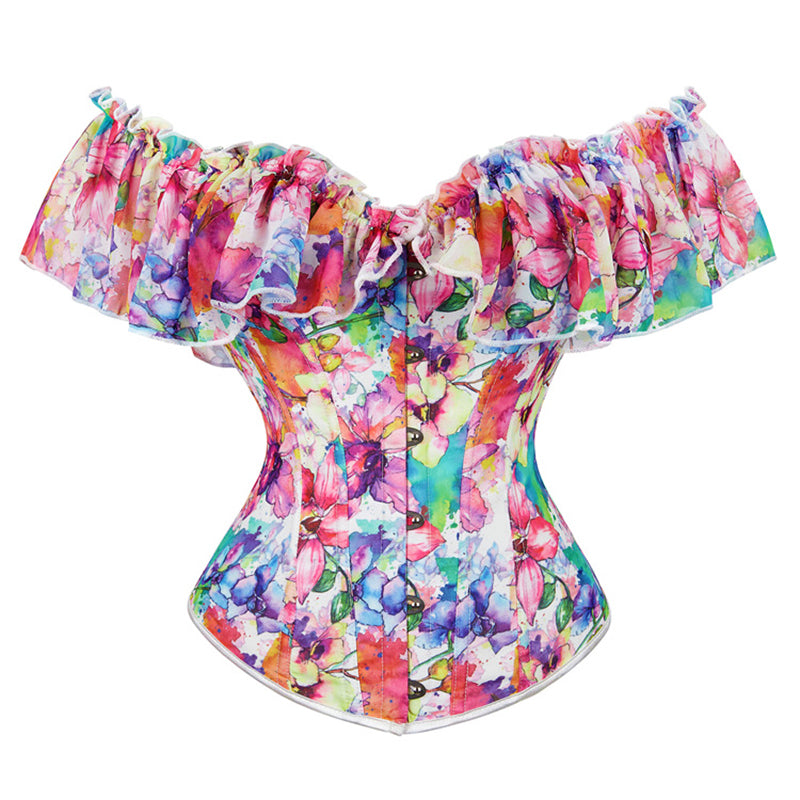 Renaissance Bustier Corset, Overbust Lace up Corset