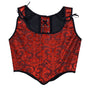Floral Renaissance Overbust Corset Top, Medieval Lace up Vintage Corset