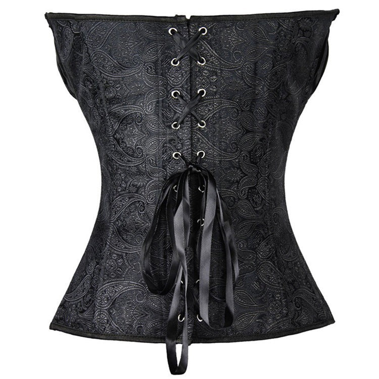 Floral Renaissance Overbust Corset, Unique Victorian Lace up Corset,