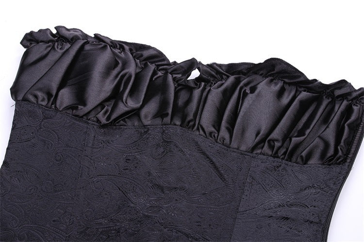 Floral Renaissance Overbust Corset, Unique Victorian Lace up Corset,
