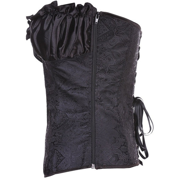 Floral Renaissance Overbust Corset, Unique Victorian Lace up Corset,