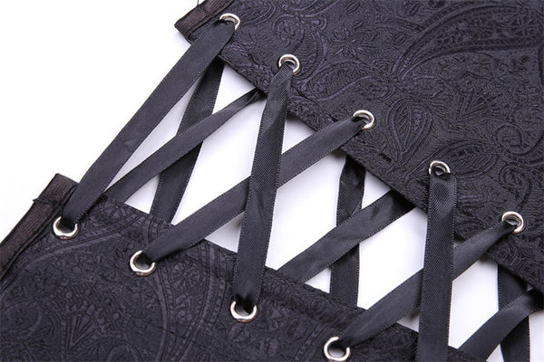Floral Renaissance Overbust Corset, Unique Victorian Lace up Corset,