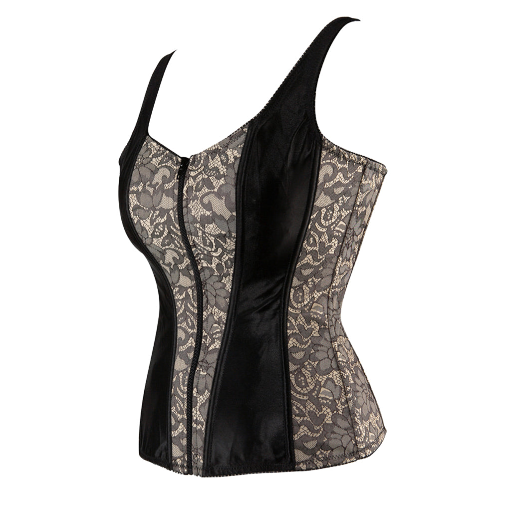 Floral Renaissance Overbust Corset, Victorian Vintage Lace Up Corset,